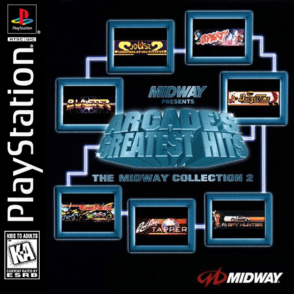 Arcade's Greatest Hits Midway Collection 2 box art for Playstation